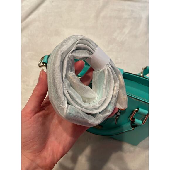 NEW DOONEY & BOURKE Saffiano Leather Top Handle Satchel Bag Top Handle Mint - Picture 2 of 16